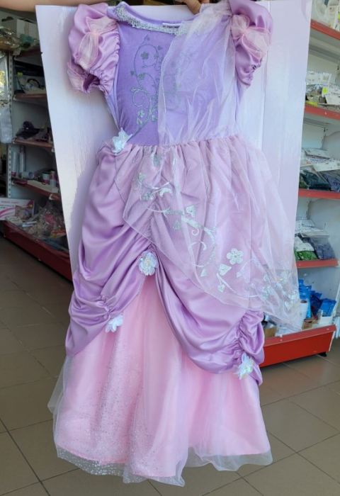 Costum carnaval fete Printesa mov, Rapunzel,7-9ani, Funny Party Shop [6]