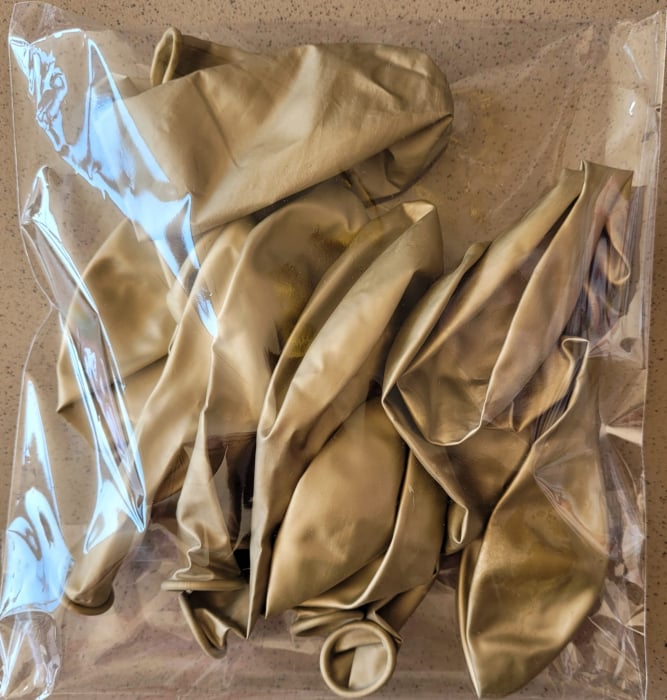 Set 10 baloane chrom auriu premium 30 cm [6]