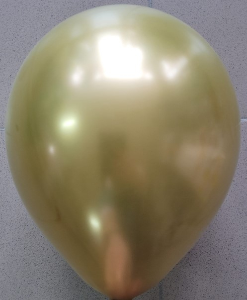 Set 10 baloane transparente cu confetti auriu / gold sidef , metalizat 30cm [2]