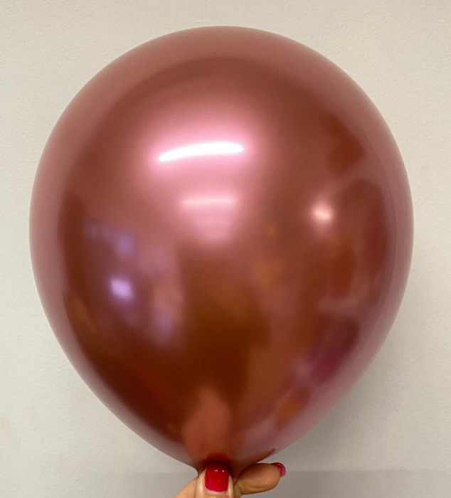 Set 10 baloane cu confetti roz 30cm [2]
