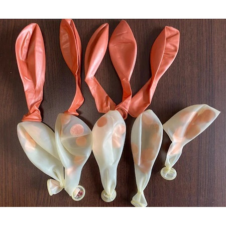 Set 10 baloane cu confetti roz, rose gold 30cm [4]