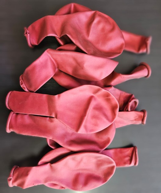 Set 10 baloane latex chrome rosu 30 cm [2]