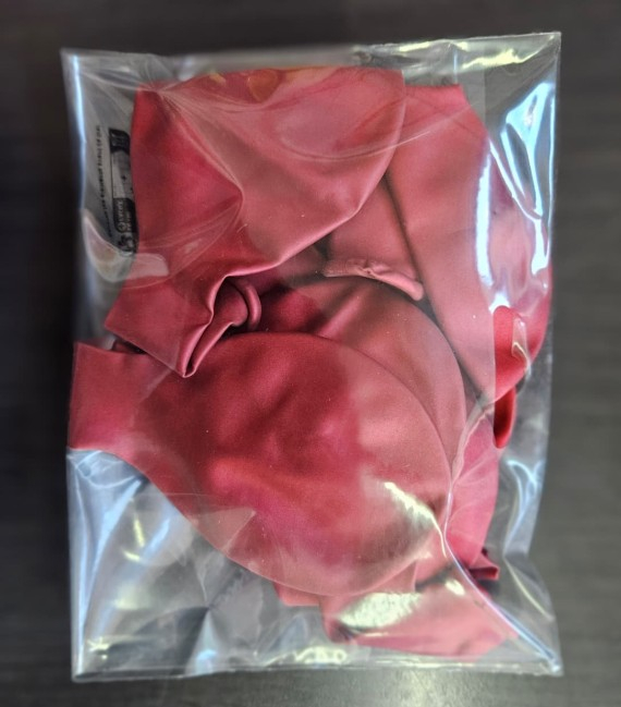 Set 10 baloane latex chrome rosu 30 cm [3]