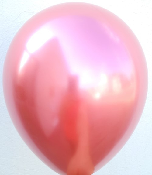 Set 10 baloane latex chrome roz 30 cm [3]