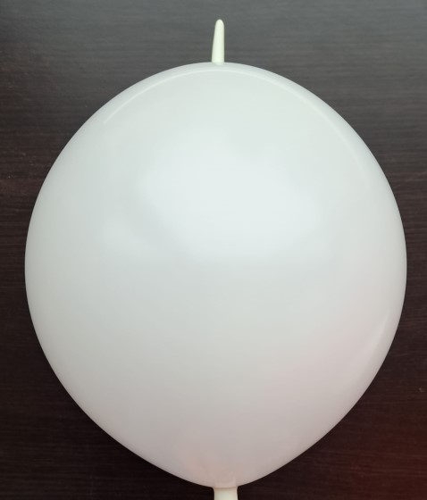 Set 10 baloane latex doua capete / link o loon alb 30 cm [2]
