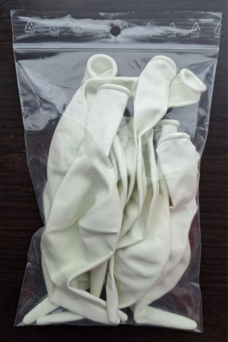 Set 10 baloane latex doua capete / link o loon alb 30 cm [4]