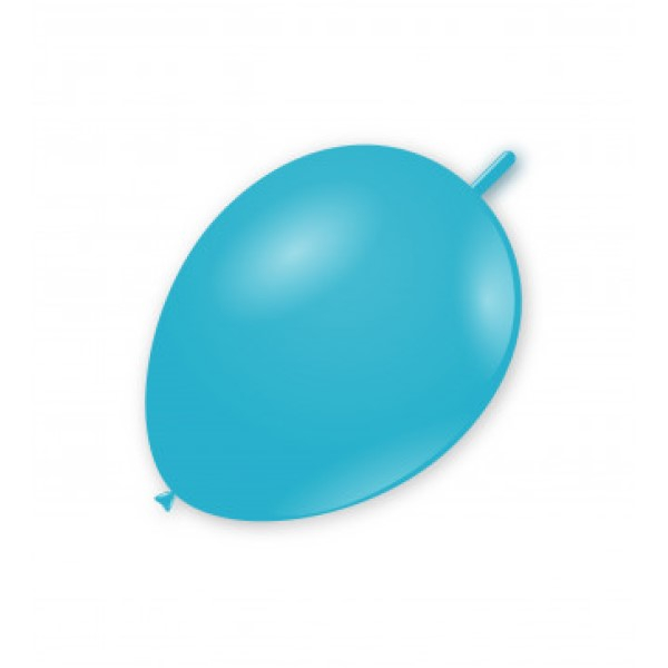 Set 10 baloane latex doua capete link o loon albastru deschis 23 cm