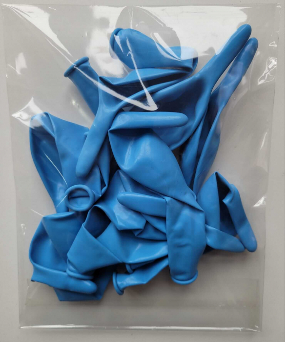 Set 10 baloane latex doua capete / link o loon albastru deschis 23 cm [4]