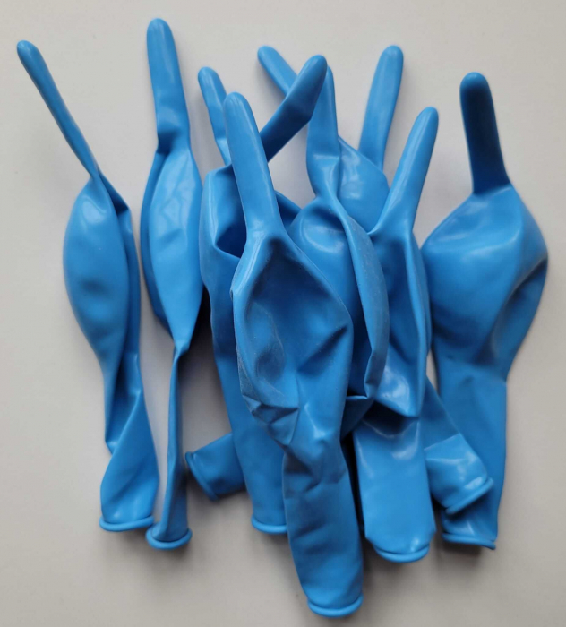 Set 10 baloane latex doua capete / link o loon albastru deschis 23 cm [3]