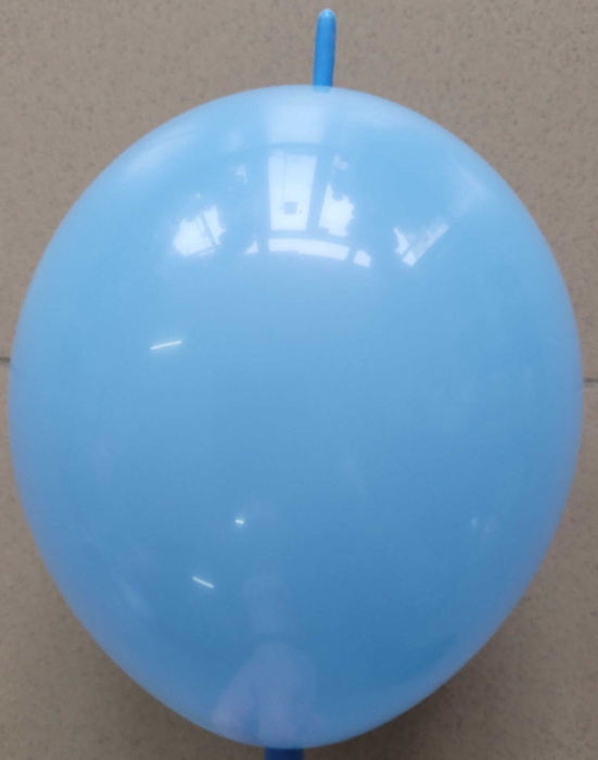 Set 10 baloane latex doua capete / link o loon albastru deschis 23 cm [2]
