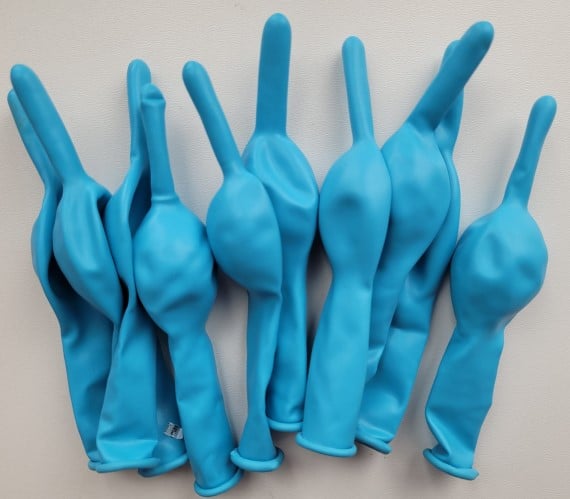 Set 10 baloane latex doua capete / link o loon albastru deschis 15 cm [3]