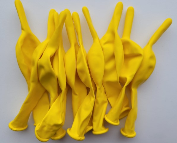 Set 10 baloane latex doua capete / link o loon galben 15 cm [3]