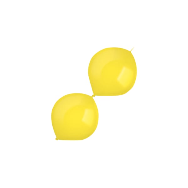 Set 10 baloane latex doua capete link o loon galben soare 15 cm