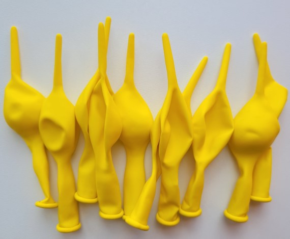 Set 10 baloane latex doua capete / link o loon galben soare 15 cm [3]