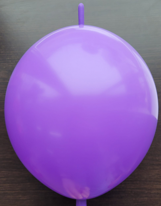 Set 10 baloane latex doua capete / link o loon mov 15 cm [2]