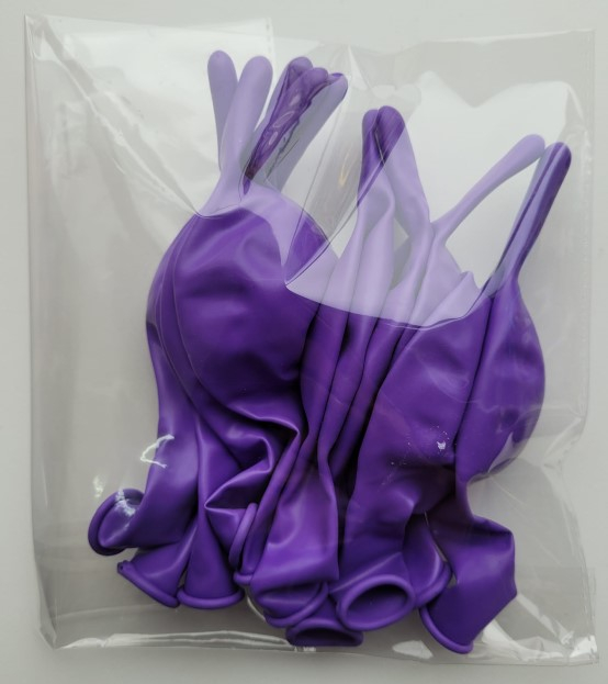 Set 10 baloane latex doua capete / link o loon mov 32 cm [4]