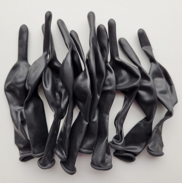Set 10 baloane latex doua capete / link o loon negru 15 cm [3]