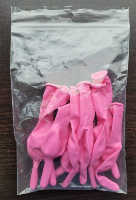Set 10 baloane latex doua capete / link o loon roz 15 cm [4]
