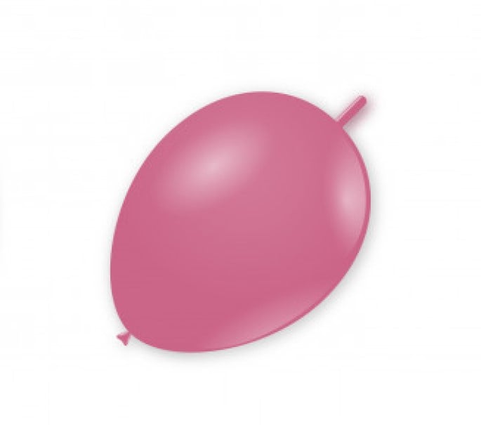 Set 10 baloane latex doua capete link o loon roz 15 cm
