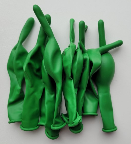 Set 10 baloane latex doua capete / link o loon verde 15 cm [3]