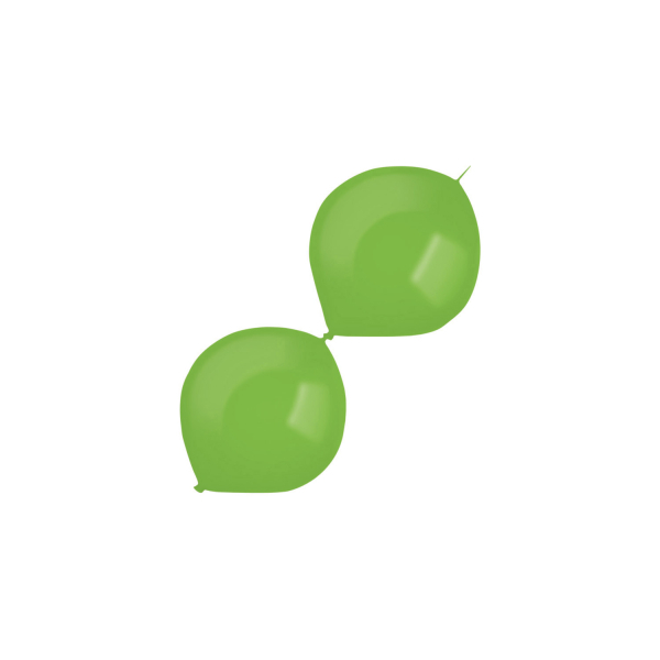 Set 10 baloane latex doua capete link o loon verde inchis 15 cm