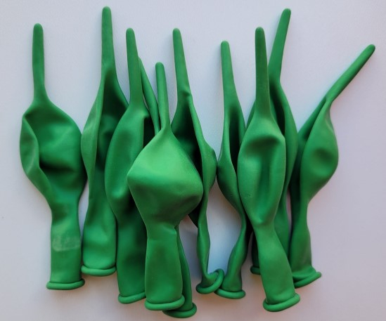 Set 10 baloane latex doua capete / link o loon verde inchis 15 cm [3]