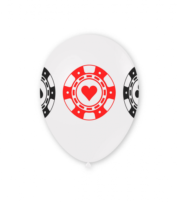 Set 10 baloane latex Fise Poker 30 cm [2]