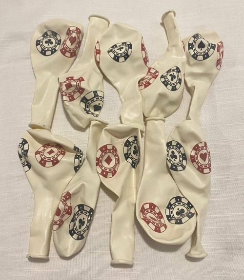 Set 10 baloane latex Fise Poker 30 cm [12]