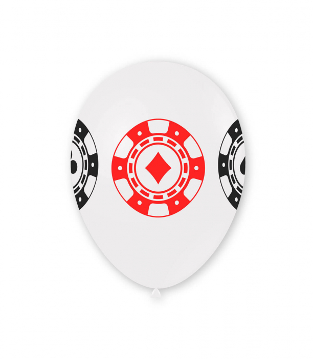 Set 10 baloane latex Fise Poker 30 cm [3]