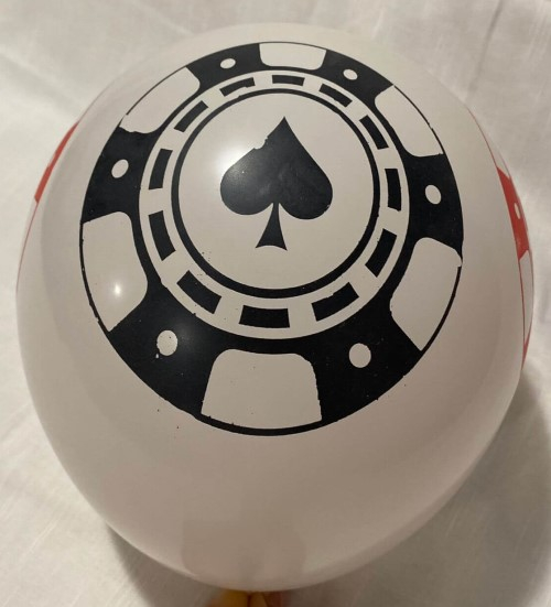 Set 10 baloane latex Fise Poker 30 cm [8]