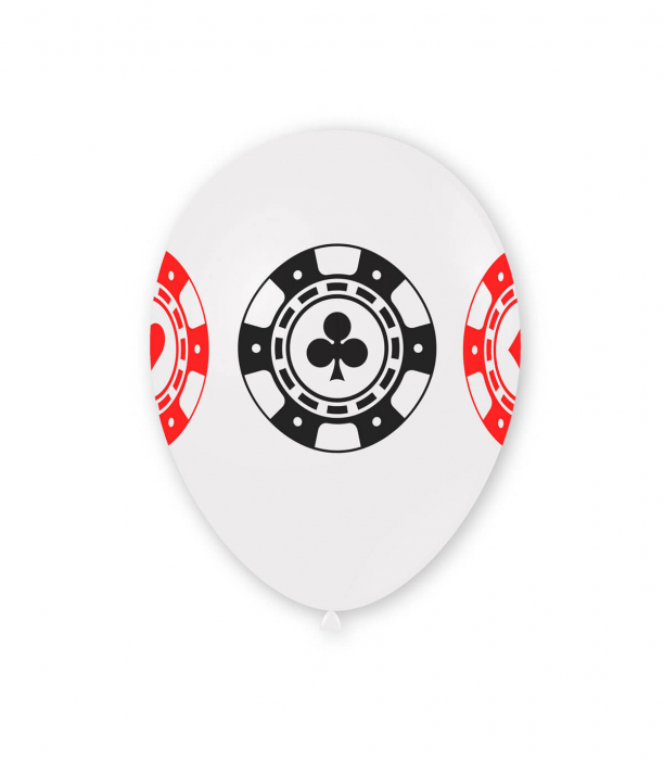 Set 10 baloane latex Fise Poker 30 cm [4]