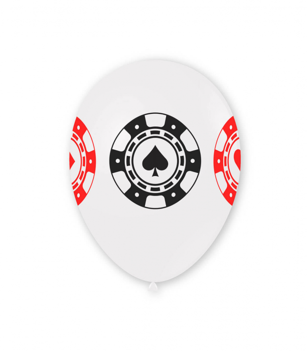 Set 10 baloane latex Fise Poker 30 cm [5]