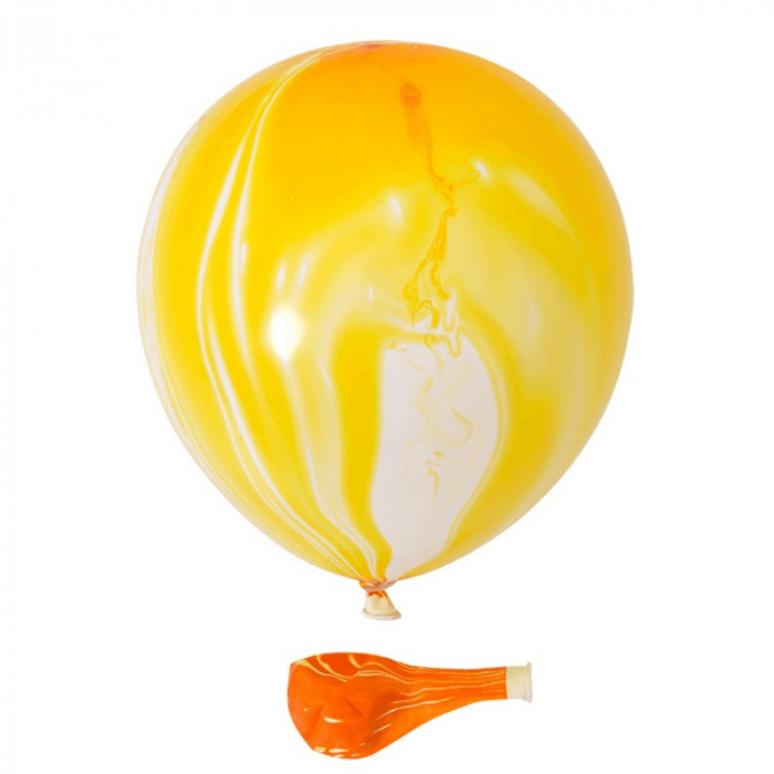 Set 5 baloane latex galben degrade 35 cm