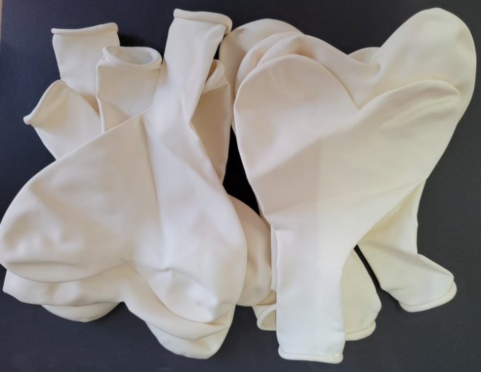 Set 10 baloane latex inima alba 43 cm [5]