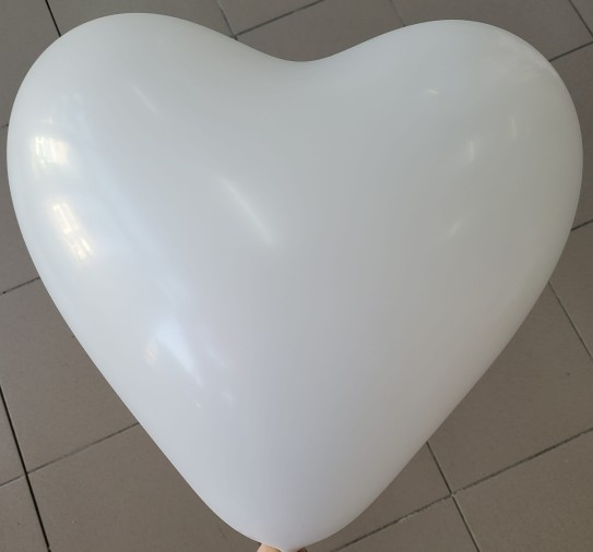 Set 10 baloane latex inima alba 43 cm [2]