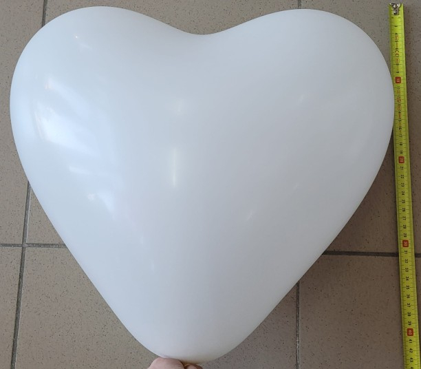 Set 10 baloane latex inima alba 43 cm [4]