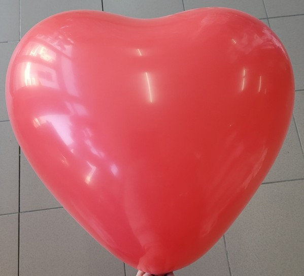 Set 10 baloane latex inima rosie 43 cm [2]
