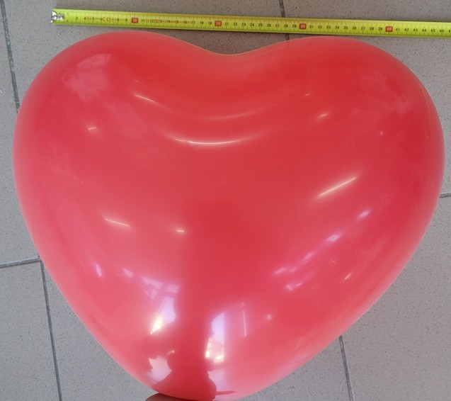 Set 10 baloane latex inima rosie 43 cm [3]
