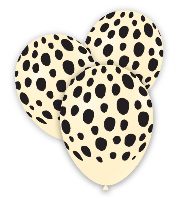 Set 10 baloane latex ivoire imprimat leopard 30 cm [2]