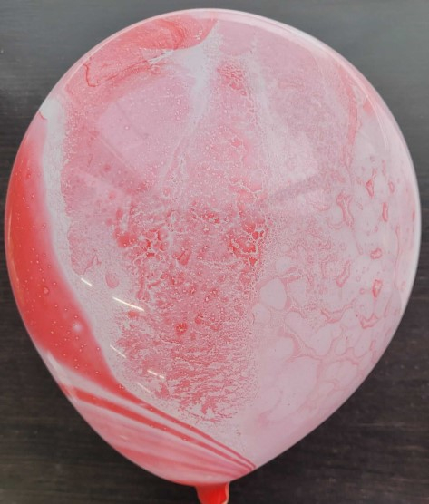Set 10 baloane latex marmorat / degrade rosu 30 cm [2]