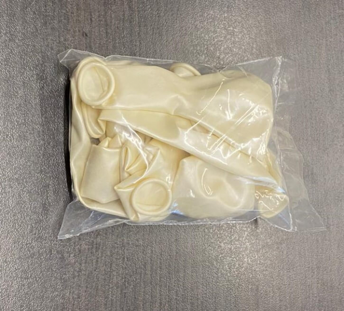 Set 10 baloane latex metalizat sidef alb 30 cm [4]