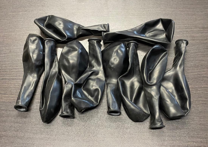 Set 10 baloane latex metalizat sidef negru 30 cm [4]