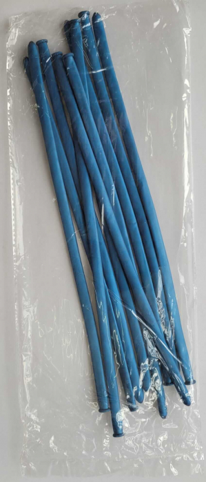 Set 10 baloane latex modelaj albastru chrom 100 cm [4]