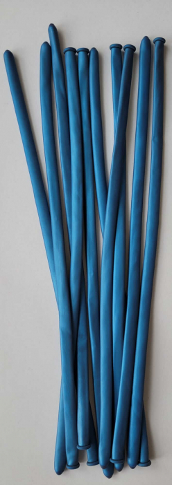 Set 10 baloane latex modelaj albastru chrom 100 cm [3]
