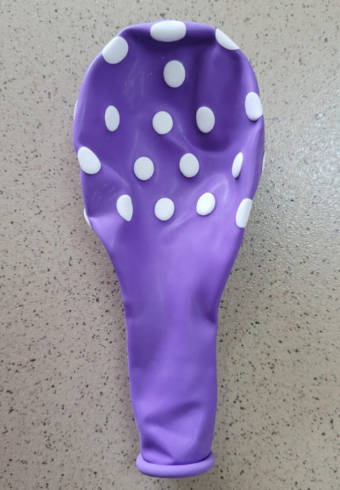 Set 10 baloane latex mov cu buline albe 30cm [4]