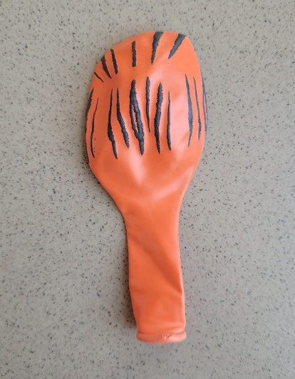 Set 10 baloane latex portocaliu imprimat tigru 30 cm [7]