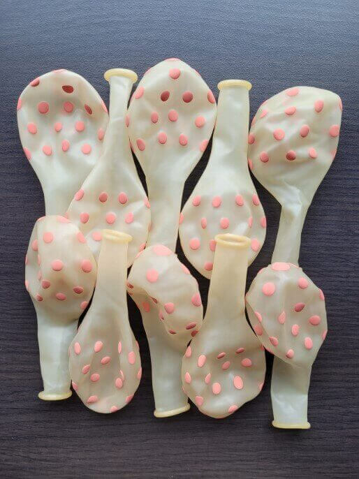 Set 10 baloane latex transparente cu buline rose gold 30 cm [3]