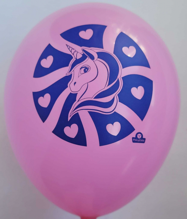 Set 10 baloane latex Unicorn roz 30 cm [2]