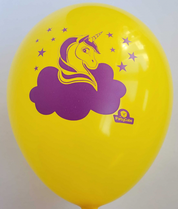 Set 10 baloane latex Unicorn roz 30 cm [6]