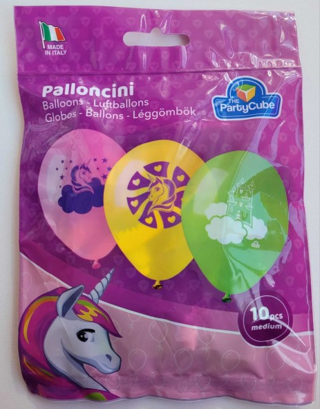 Set 10 baloane latex Unicorn roz 30 cm [9]